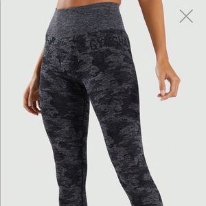 Gymshark camo seamless Leggings Black